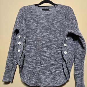 Gray Button-Detail Women's Sweater